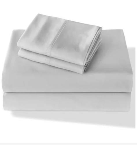 Hotel White Single Cotton Bed Sheet by Priyan Tex