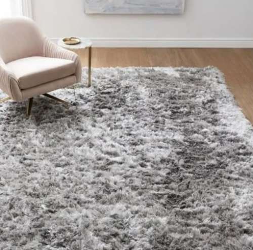 Grey Color Puffy Carpet by Anand Fabrics