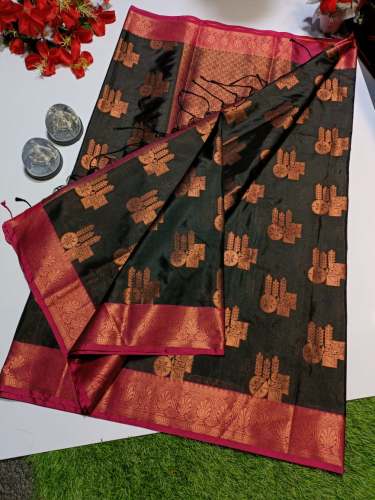 Buy Fancy Banarasi Semi Katan Silk Saree by Musa And Sons