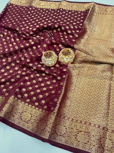 Buy New Fancy Semi Georgette Dyeable Saree by Musa And Sons