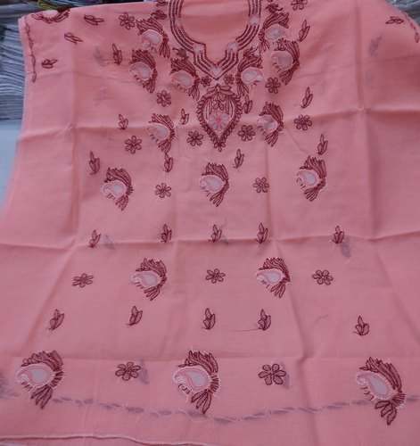 Fancy Chikankari Embroidery Dress Material by Lucknow Chikan Factory