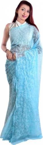 Buy Chikankari Georgette Saree By Lavangi Fashion by Lavangi