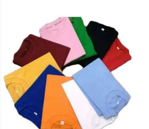 Mens Plain cotton Round Neck T-Shirt by Marudhar Apparels