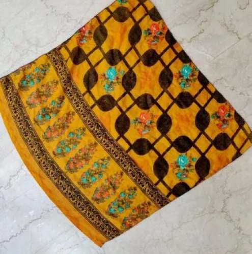 New Yellow Chiffon Printed Scarf At Wholesale by Shree Shyam Textiles Mills