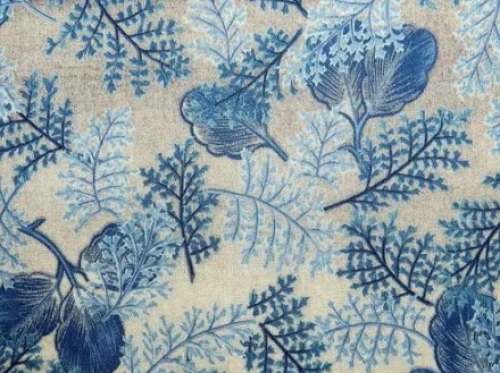 Flower Blue Pattern Fabric by Dynamic Fabric