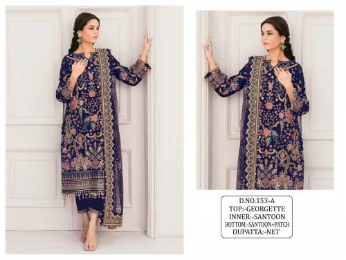 Georgette With Sequence Embroidery Work Pakistani suit DN 153 by Leranath Fashion House