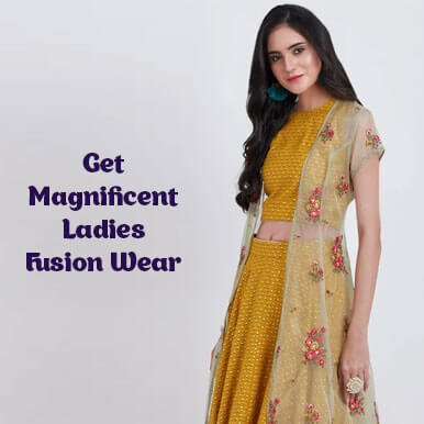 Ladies fusion wear at best price in India