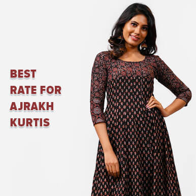 ajrakh kurtis Wholesalers  surat