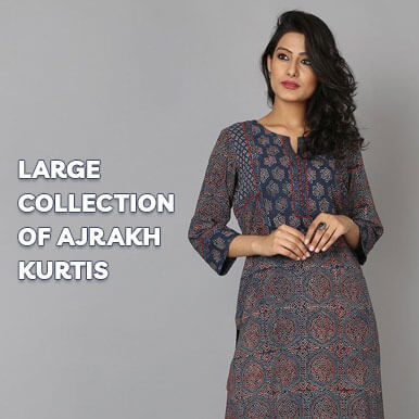 Wholesale  ajrakh kurtis   surat