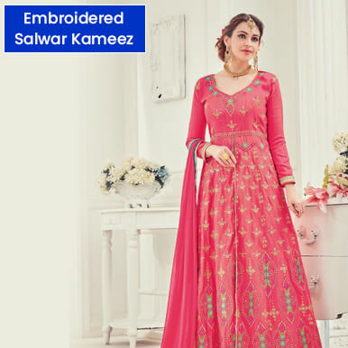 Embroidered Salwar Kameez Manufacturers & suppliers - ladies embroidery ...