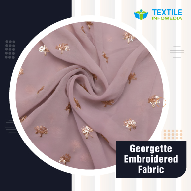 georgette embroidered fabric  