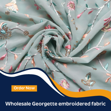 companies  georgette embroidered fabric  