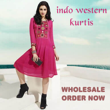 Wholesale indo western kurtis from 