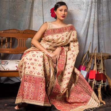 Wholesale  muga silk saree   surat