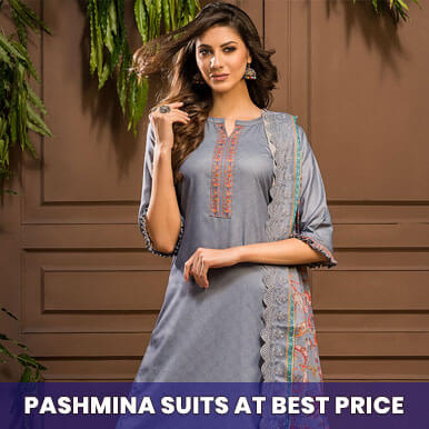 Wholesale  pashmina suits   surat