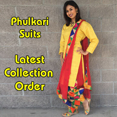 traditional punjabi phulkari suits