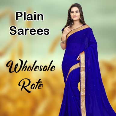 Plain sarees wholesalers in India