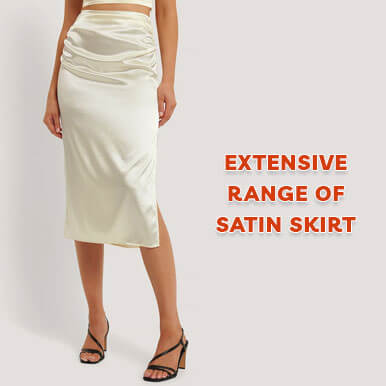 companies  satin skirt  