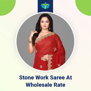 stone work saree   kolkata