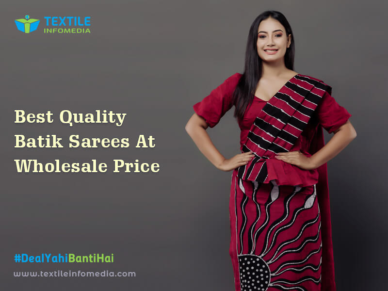 Batik cotton sarees sales in wholesale price