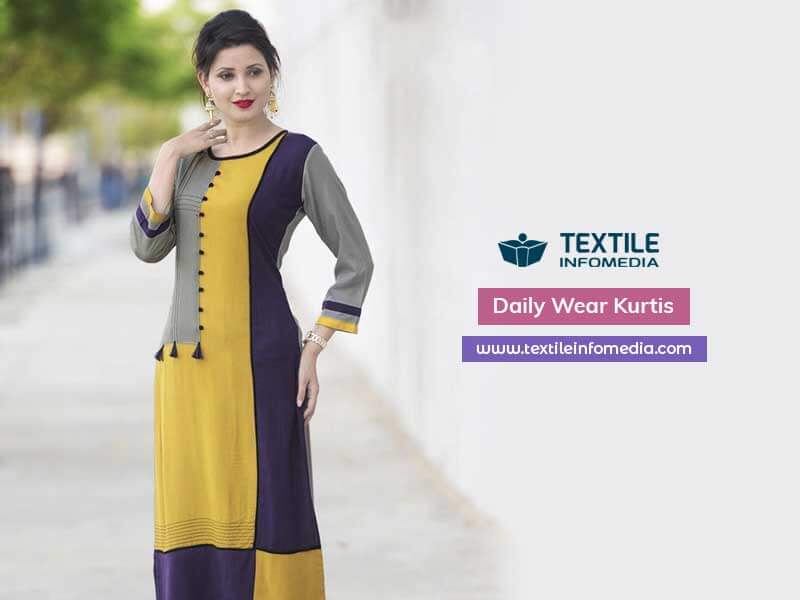 Buy Daily Wear Blue Digital Printed Work Cotton Kurti Online From Surat  Wholesale Shop