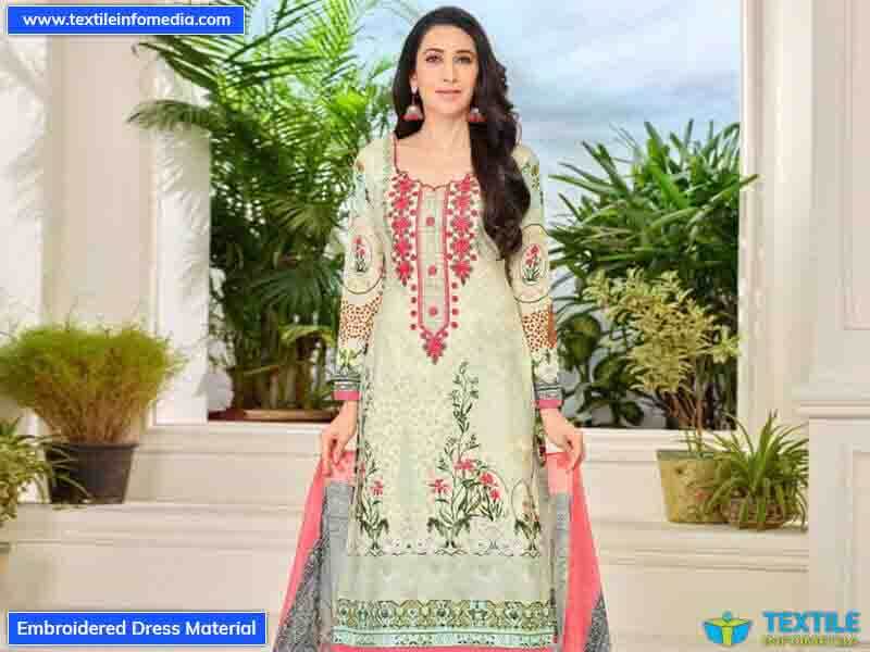 Embroidered Dress Material - Buy Embroidered Dress Material Online in India