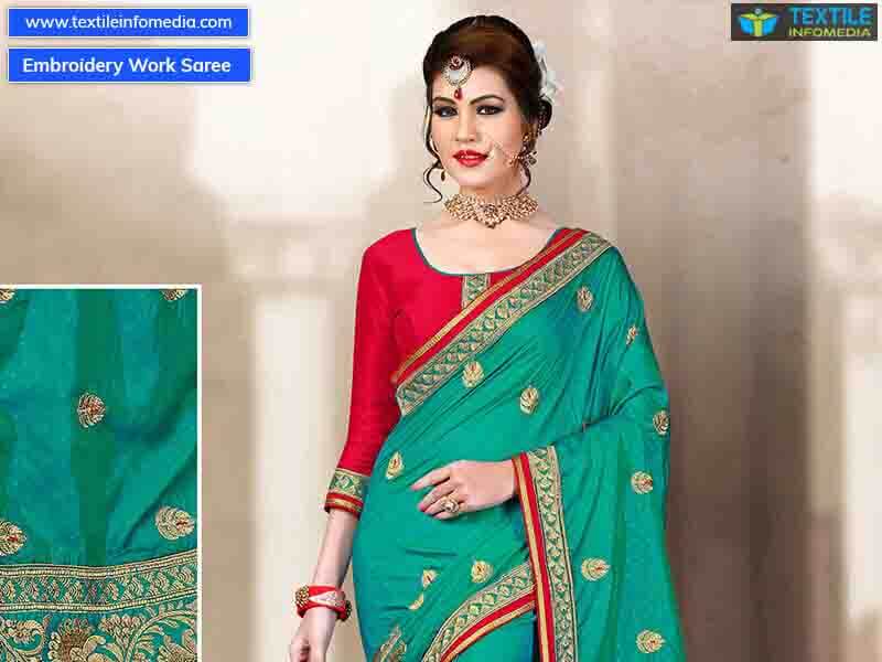 embroidery work sarees