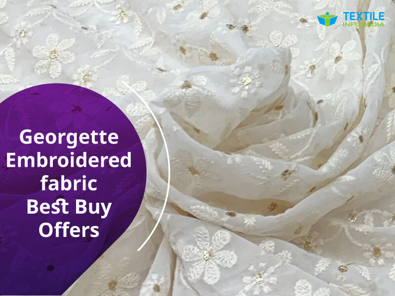 georgette embroidered fabric  