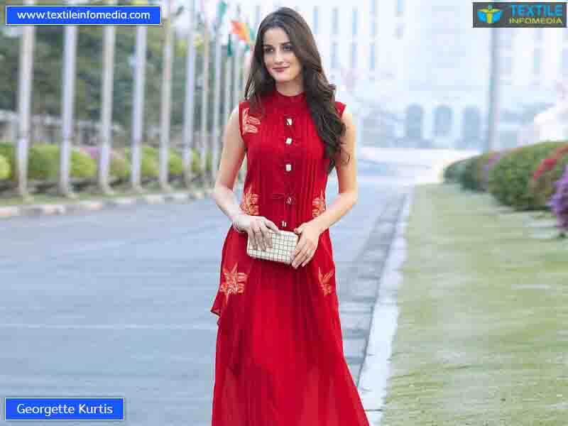 Georgette kurtis deals wholesale online