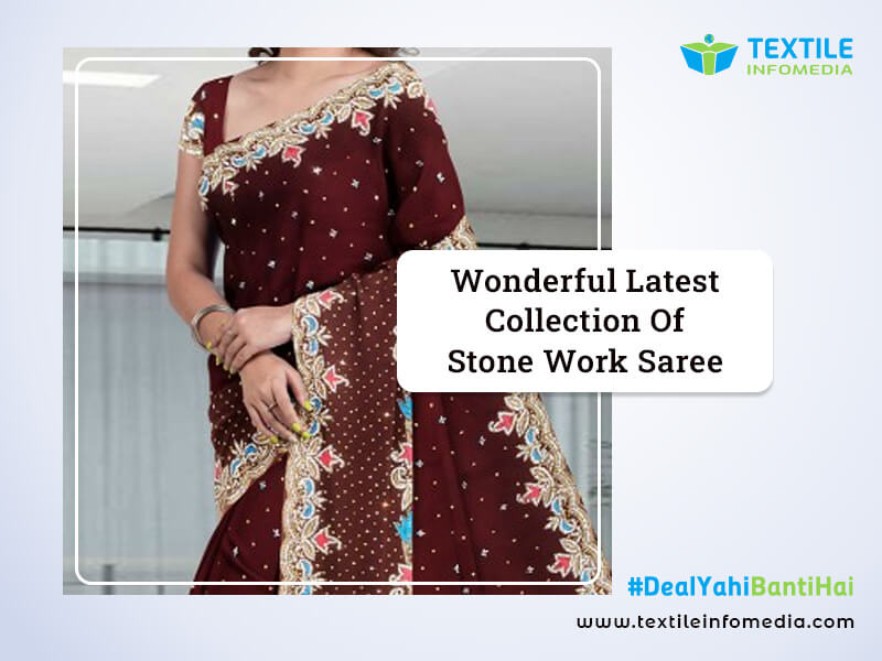 stone work saree   kolkata