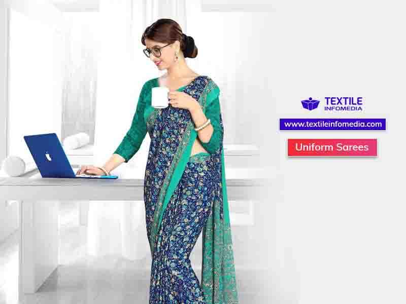 Uniform Sarees @ best price - Buy Uniform Sarees online at 30% to 50%  discounted rate