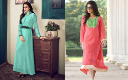chiffon kurtis