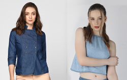 denim tops