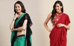 ruffle sarees