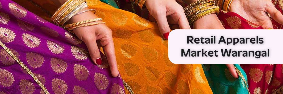 Famous retail apparel market in Warangal