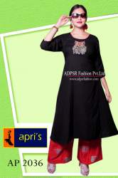 Adpsr Black plazo Kurti set