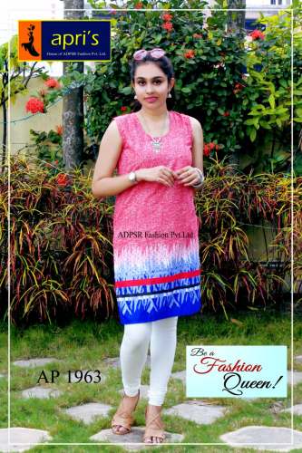 Casual Pink Sleev less Kurti
