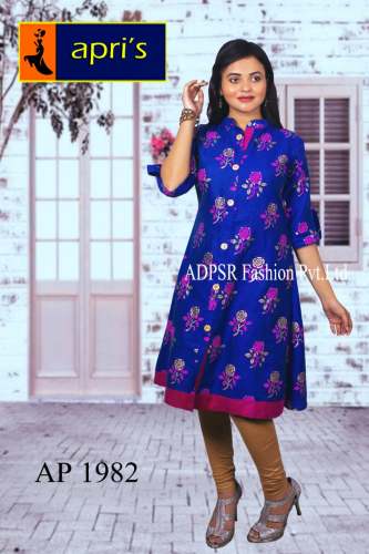 Designe Blue Rayon Kurti