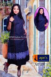 Designer Long Anarkali Blue Kurti 