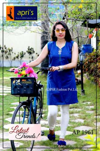 Fancy Blue Short Kurti