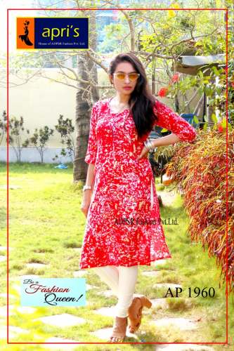 Fancy Printed pink Formal waer kurti