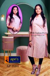 Light Pink Formal wear Collar neck Kurti