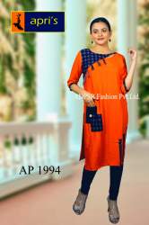 Orange Casual Kurti 