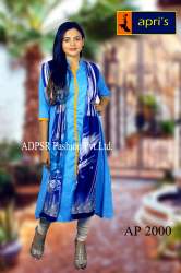 Sky Blue Party wear Long Kurti