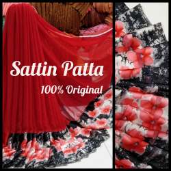 Georgette satin patta