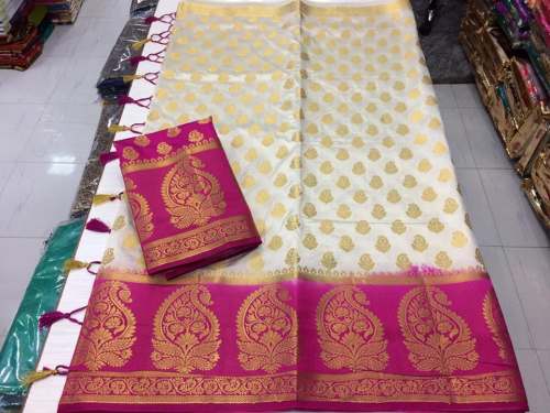 rich moonga silk sarees with all over butta by New Maruti Enterprise