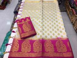 rich moonga silk sarees with all over butta