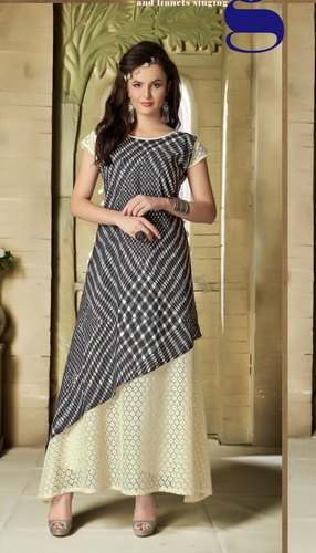 Designer Anarkali Chikankari Kurtis