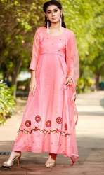 Gorgeous Pink Designer Embroidered Kurtis