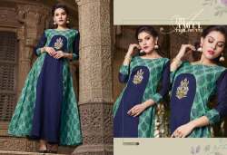 Latest Designer Hand Work Chanderi Kurtis